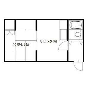 コーポカトレア(1DK/2階)の間取り写真