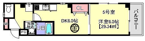 金太郎ヒルズ70 305(1DK/3階)の間取り写真