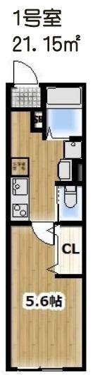 ゴールデン ドーム望地(1K/3階)の間取り写真