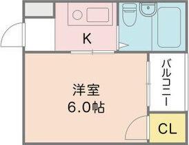 サンクス堺東II(1K/2階)の間取り写真