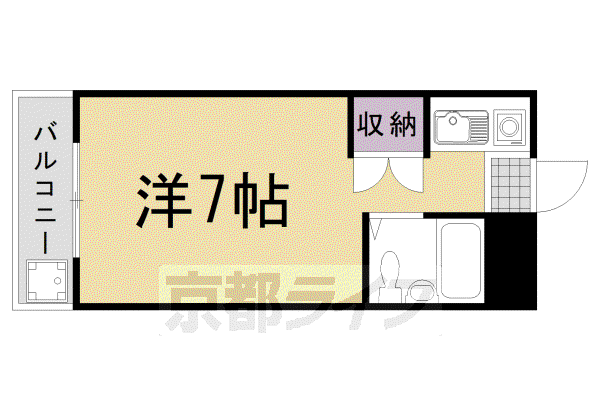 サンリット(ワンルーム/4階)の間取り写真