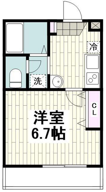 アルベルゴ(1K/2階)の間取り写真