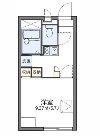 レオパレスアルブルI(1K/1階)の間取り写真