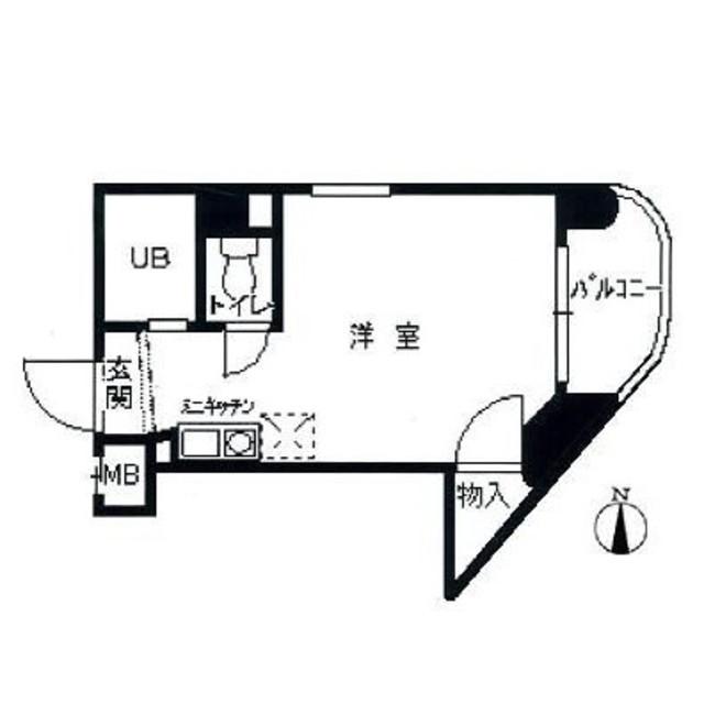 ライベストコート南福岡(ワンルーム/4階)の間取り写真