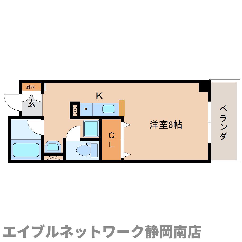 カーサフォンテ(ワンルーム/3階)の間取り写真