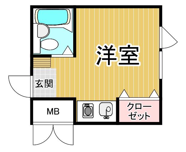メゾン香枦園(ワンルーム/3階)の間取り写真
