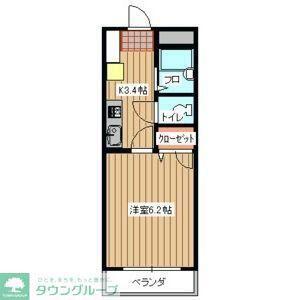 グリーンパ-ク(1K/3階)の間取り写真