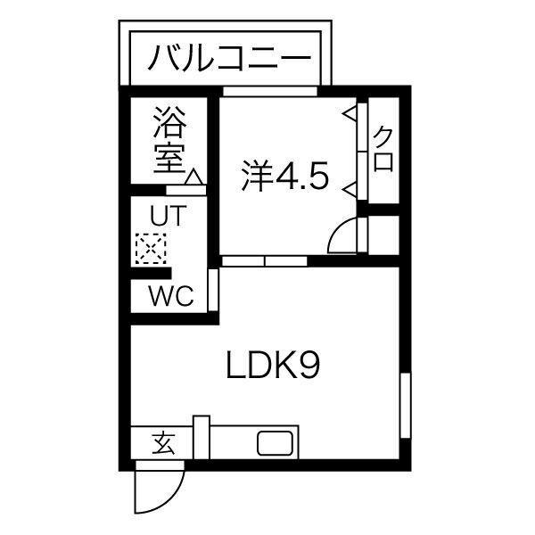 F MAISON 北加賀屋III番館(1LDK/2階)の間取り写真