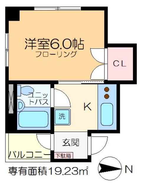 望月コーポ(1K/3階)の間取り写真