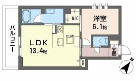 エターナ(1LDK/1階)の間取り写真