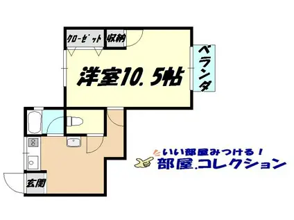 ハイツ奈香緒(1K/2階)の間取り写真
