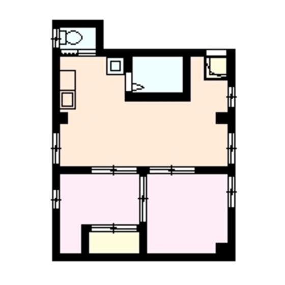 O.S第二ビル(2LDK/2階)の間取り写真