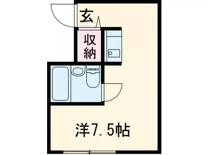 WINNING奥沢(ワンルーム/3階)の間取り写真
