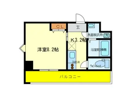 ルミエール八尾駅前(1K/3階)の間取り写真