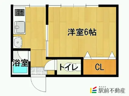 コーポ高柳(1K/2階)の間取り写真