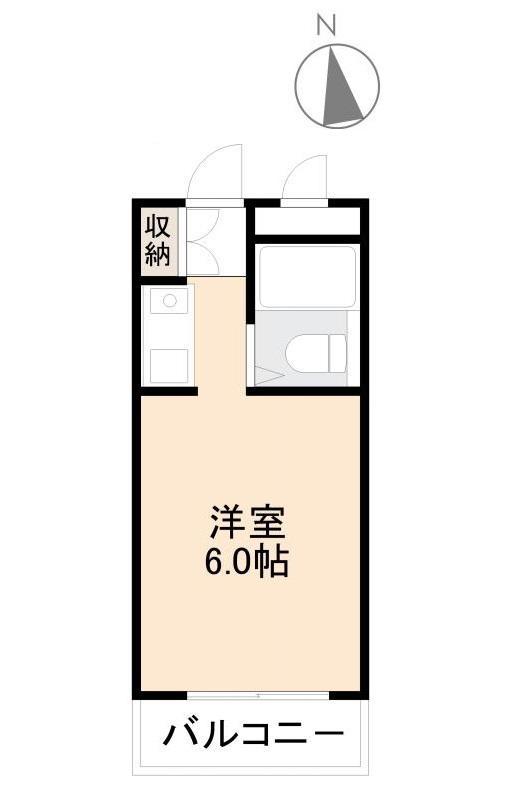 アルファ二番町103号(ワンルーム/1階)の間取り写真