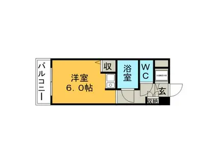 トーカン久留米駅東II(ワンルーム/4階)の間取り写真