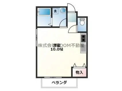 センチュリー21金田 F棟(ワンルーム/2階)の間取り写真