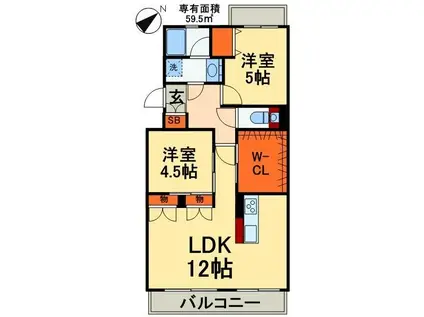 サンライズマンション(2SLDK/3階)の間取り写真