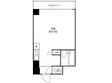 秀和日本橋箱崎レジデンス(ワンルーム/4階)の間取り写真