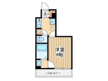 ラフィスタ川崎大師2(1K/2階)の間取り写真