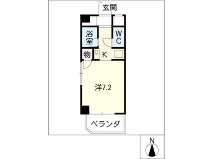 シャルマン千種(1K/3階)の間取り写真