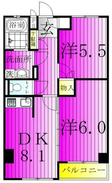 ユニパリス柏駅前 6階階 間取り