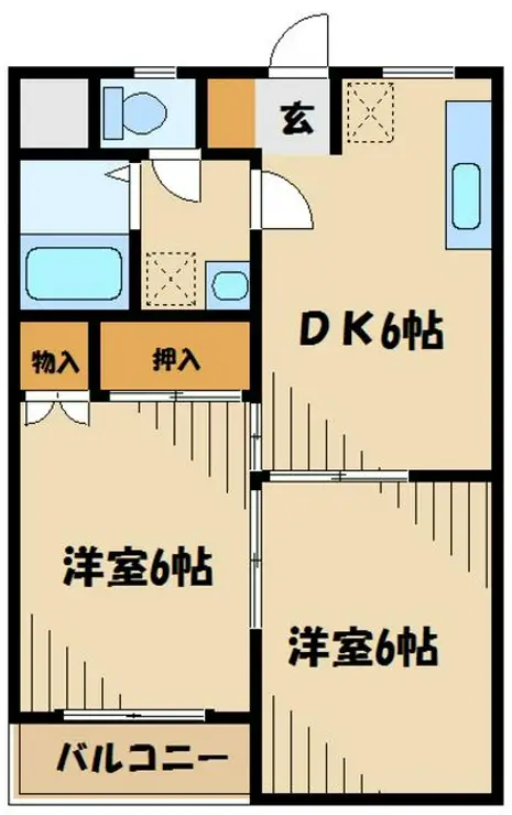 ベルシオンタシロ 2階階 間取り