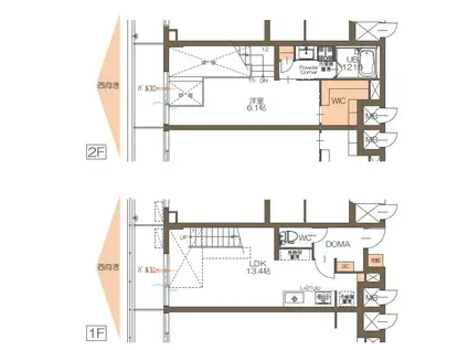 GRANDGRACE富ケ丘(1LDK/1階)の間取り写真