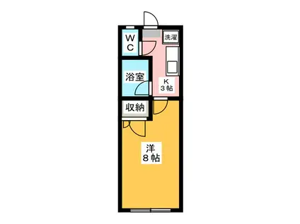 エグゼ2(1K/1階)の間取り写真