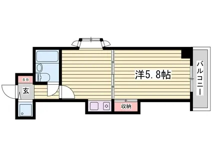 ベルトピア手柄V(1K/5階)の間取り写真