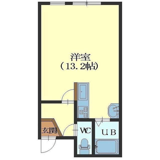 コーポみらい(ワンルーム/2階)の間取り写真