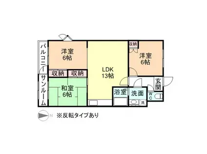 メゾンドプリミエール(3LDK/2階)の間取り写真