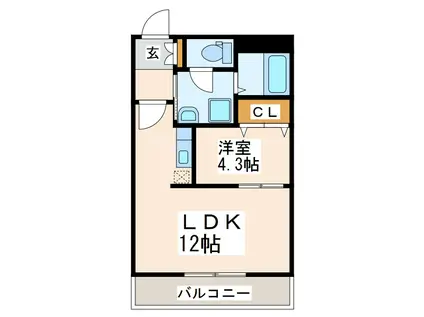 ビエ・デル・モンテ(1LDK/1階)の間取り写真