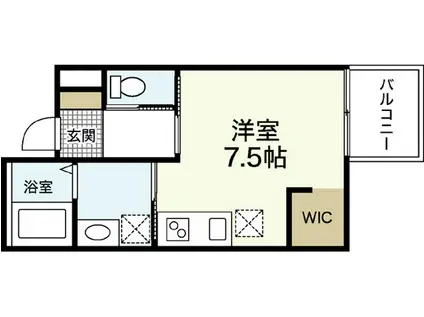 REVE五日市(ワンルーム/3階)の間取り写真