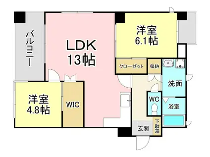 フォロ・ロマーノ(2LDK/2階)の間取り写真