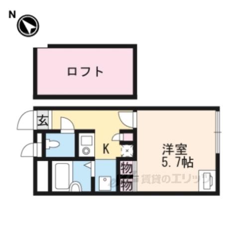 レオパレス ゆう藤の木(1K/2階)の間取り写真