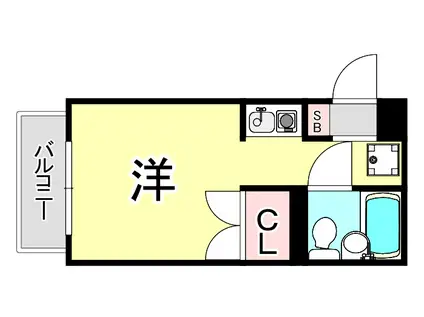アメニティハイツ上ヶ原壱番館(1K/2階)の間取り写真