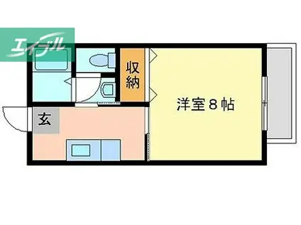 CAFETERIAWAKE(1K/2階)の間取り写真