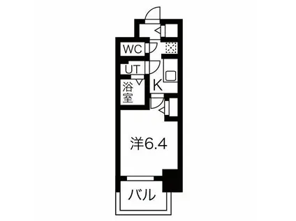 メイクス名駅南II(1K/10階)の間取り写真