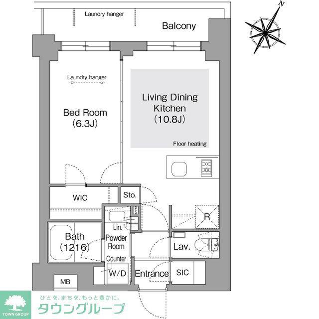 コンフォリア・リヴ文京護国寺(1LDK/3階)の間取り写真