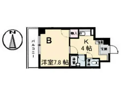 ファミーユ倉田(1K/2階)の間取り写真