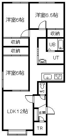 ルピナスA・B・C(3LDK/2階)の間取り写真