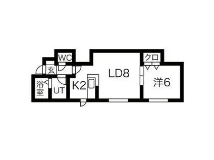 REST HILLS白石駅 A棟(1LDK/3階)の間取り写真