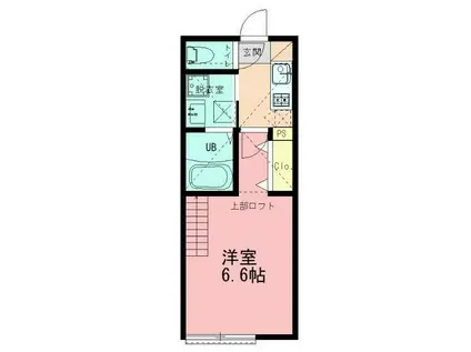 イデアル湘南(1K/2階)の間取り写真