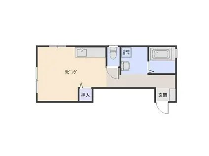 SINCE2000B(ワンルーム/2階)の間取り写真