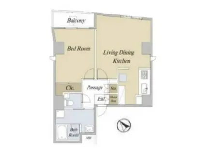 グランヴァン目白ヒルズ(1LDK/5階)の間取り写真