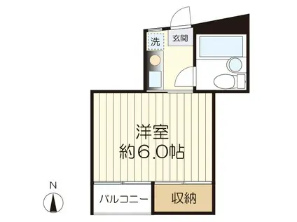 ローズハイツ(1K/3階)の間取り写真