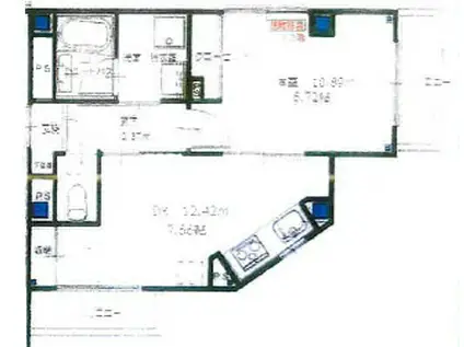 ラフォール 十条(1DK/1階)の間取り写真