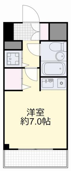 ダイアパレス弓之町(ワンルーム/9階)の間取り写真